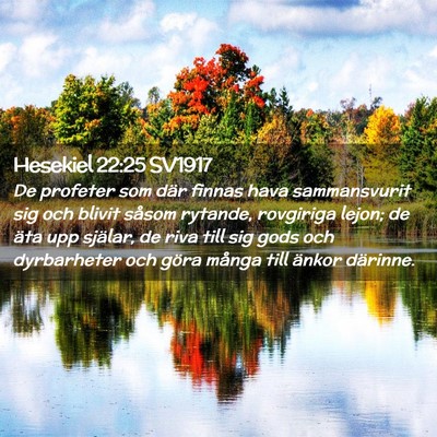 Picture 02 - Hesekiel 22:25 SV1917 - De profeter som där finnas hava sammansvurit sig - Bible Verse Picture