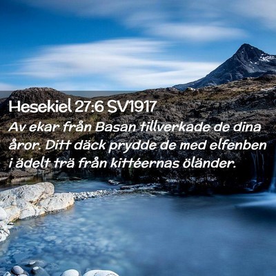 Picture 02 - Hesekiel 27:6 SV1917 - Av ekar från Basan tillverkade de dina åror. - Bible Verse Picture