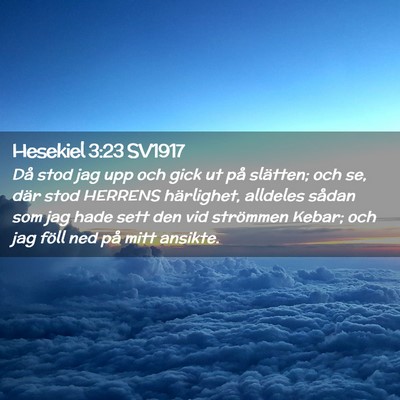 Picture 02 - Hesekiel 3:23 SV1917 - Då stod jag upp och gick ut på slätten; och - Bible Verse Picture