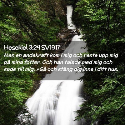 Picture 02 - Hesekiel 3:24 SV1917 - Men en andekraft kom i mig och reste upp mig på - Bible Verse Picture