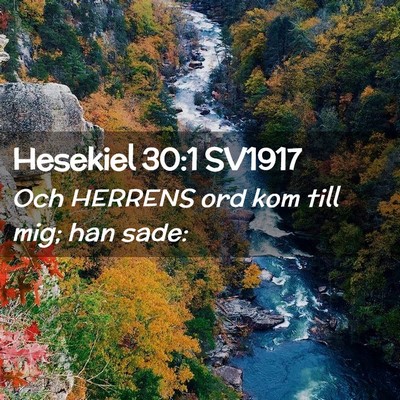 Picture 02 - Hesekiel 30:1 SV1917 - Och HERRENS ord kom till mig; han - Bible Verse Picture