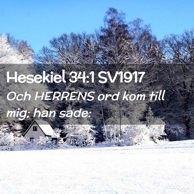 Picture 02 - Hesekiel 34:1 SV1917 - Och HERRENS ord kom till mig; han - Bible Verse Picture