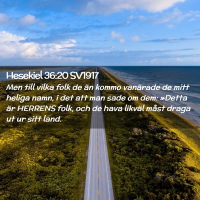 Picture 02 - Hesekiel 36:20 SV1917 - Men till vilka folk de än kommo vanärade de - Bible Verse Picture