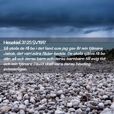 Picture 02 - Hesekiel 37:25 SV1917 - Så skola de få bo i det land som jag gav åt - Bible Verse Picture