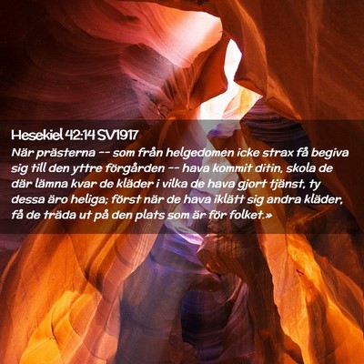 Picture 02 - Hesekiel 42:14 SV1917 - När prästerna -- som från helgedomen icke - Bible Verse Picture