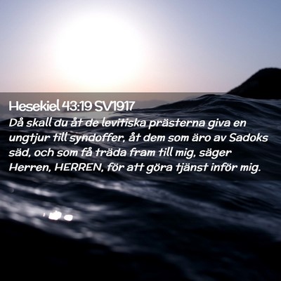 Picture 02 - Hesekiel 43:19 SV1917 - Då skall du åt de levitiska prästerna giva en - Bible Verse Picture
