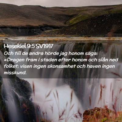 Picture 02 - Hesekiel 9:5 SV1917 - Och till de andra hörde jag honom säga: - Bible Verse Picture