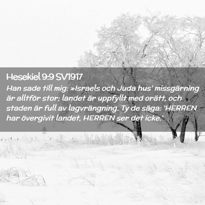 Picture 02 - Hesekiel 9:9 SV1917 - Han sade till mig: »Israels och Juda hus' - Bible Verse Picture