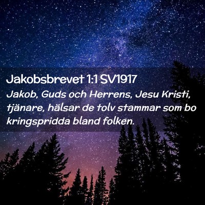 Picture 02 - Jakobsbrevet 1:1 SV1917 - Jakob, Guds och Herrens, Jesu Kristi, tjänare, - Bible Verse Picture