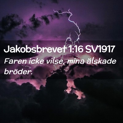 Picture 02 - Jakobsbrevet 1:16 SV1917 - Faren icke vilse, mina älskade - Bible Verse Picture
