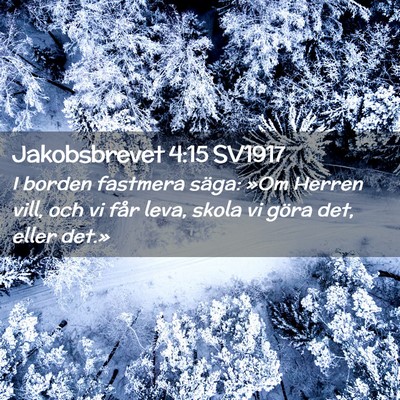 Picture 02 - Jakobsbrevet 4:15 SV1917 - I borden fastmera säga: »Om Herren vill, och vi - Bible Verse Picture