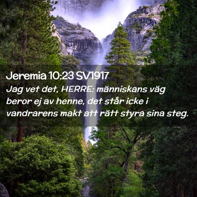Picture 02 - Jeremia 10:23 SV1917 - Jag vet det, HERRE: människans väg beror ej av - Bible Verse Picture
