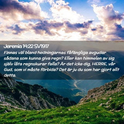 Picture 02 - Jeremia 14:22 SV1917 - Finnas väl bland hedningarnas fåfängliga - Bible Verse Picture