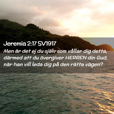 Picture 02 - Jeremia 2:17 SV1917 - Men är det ej du själv som vållar dig detta, - Bible Verse Picture