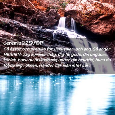 Picture 02 - Jeremia 2:2 SV1917 - Gå åstad och predika för Jerusalem och säg: - Bible Verse Picture