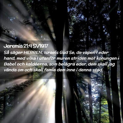 Picture 02 - Jeremia 21:4 SV1917 - Så säger HERREN, Israels Gud Se, de vapen i - Bible Verse Picture