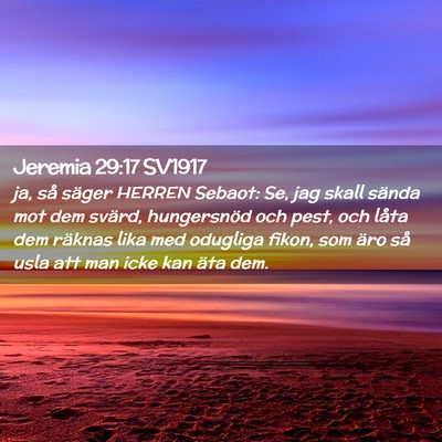 Picture 02 - Jeremia 29:17 SV1917 - ja, så säger HERREN Sebaot: Se, jag skall - Bible Verse Picture