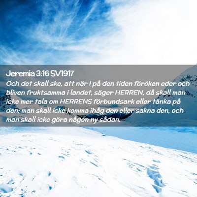 Picture 02 - Jeremia 3:16 SV1917 - Och det skall ske, att när I på den tiden - Bible Verse Picture