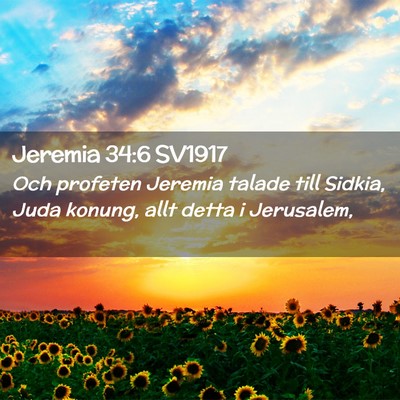 Picture 02 - Jeremia 34:6 SV1917 - Och profeten Jeremia talade till Sidkia, Juda - Bible Verse Picture