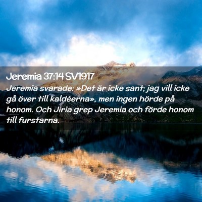 Picture 02 - Jeremia 37:14 SV1917 - Jeremia svarade: »Det är icke sant; jag vill - Bible Verse Picture