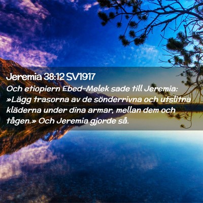 Picture 02 - Jeremia 38:12 SV1917 - Och etiopiern Ebed-Melek sade till Jeremia: - Bible Verse Picture