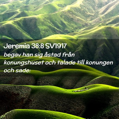Picture 02 - Jeremia 38:8 SV1917 - begav han sig åstad från konungshuset och - Bible Verse Picture