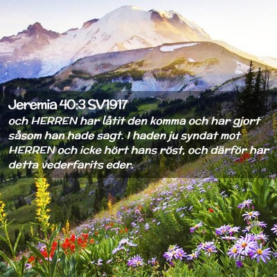 Picture 02 - Jeremia 40:3 SV1917 - och HERREN har låtit den komma och har gjort - Bible Verse Picture