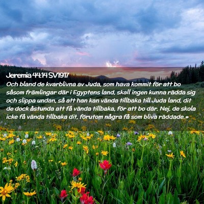 Picture 02 - Jeremia 44:14 SV1917 - Och bland de kvarblivna av Juda, som hava kommit - Bible Verse Picture