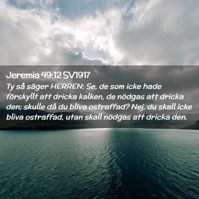 Picture 02 - Jeremia 49:12 SV1917 - Ty så säger HERREN: Se, de som icke hade - Bible Verse Picture