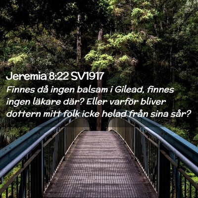 Picture 02 - Jeremia 8:22 SV1917 - Finnes då ingen balsam i Gilead, finnes ingen - Bible Verse Picture