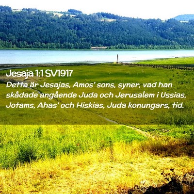 Picture 02 - Jesaja 1:1 SV1917 - Detta är Jesajas, Amos' sons, syner, vad han - Bible Verse Picture