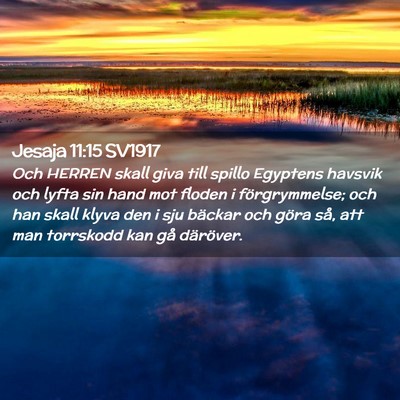 Picture 02 - Jesaja 11:15 SV1917 - Och HERREN skall giva till spillo Egyptens - Bible Verse Picture