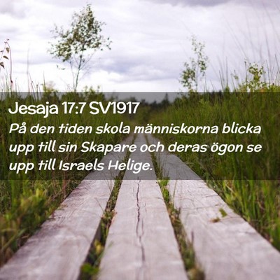 Picture 02 - Jesaja 17:7 SV1917 - På den tiden skola människorna blicka upp till - Bible Verse Picture