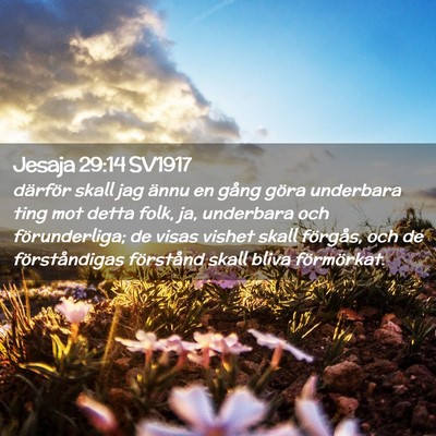 Picture 02 - Jesaja 29:14 SV1917 - därför skall jag ännu en gång göra underbara - Bible Verse Picture