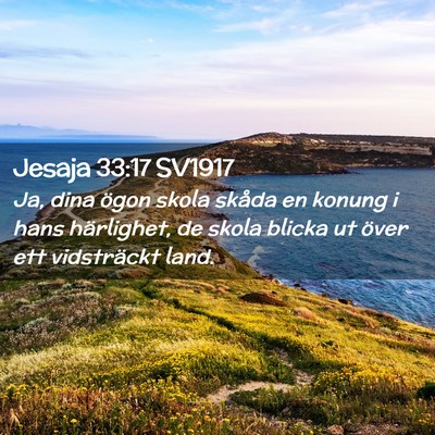 Picture 02 - Jesaja 33:17 SV1917 - Ja, dina ögon skola skåda en konung i hans - Bible Verse Picture