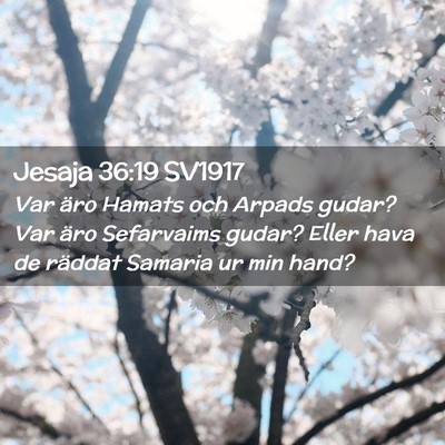 Picture 02 - Jesaja 36:19 SV1917 - Var äro Hamats och Arpads gudar? Var äro - Bible Verse Picture