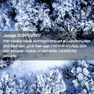 Picture 02 - Jesaja 37:14 SV1917 - När Hiskia hade mottagit brevet av sändebuden - Bible Verse Picture