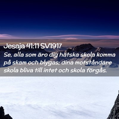 Picture 02 - Jesaja 41:11 SV1917 - Se, alla som äro dig hätska skola komma på - Bible Verse Picture