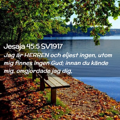 Picture 02 - Jesaja 45:5 SV1917 - Jag är HERREN och eljest ingen, utom mig finnes - Bible Verse Picture