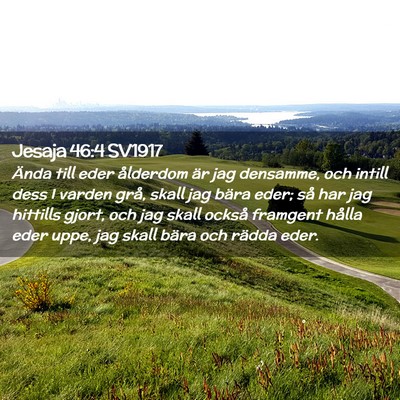 Picture 02 - Jesaja 46:4 SV1917 - Ända till eder ålderdom är jag densamme, och - Bible Verse Picture