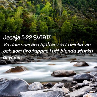 Picture 02 - Jesaja 5:22 SV1917 - Ve dem som äro hjältar i att dricka vin och som - Bible Verse Picture