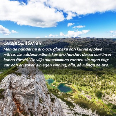 Picture 02 - Jesaja 56:11 SV1917 - Men de hundarna äro ock glupska och kunna ej - Bible Verse Picture