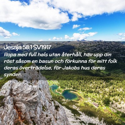 Picture 02 - Jesaja 58:1 SV1917 - Ropa med full hals utan återhåll, häv upp din - Bible Verse Picture