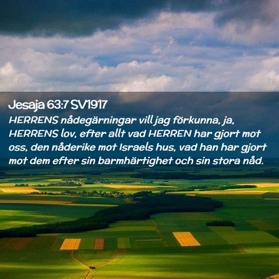 Picture 02 - Jesaja 63:7 SV1917 - HERRENS nådegärningar vill jag förkunna, ja, - Bible Verse Picture