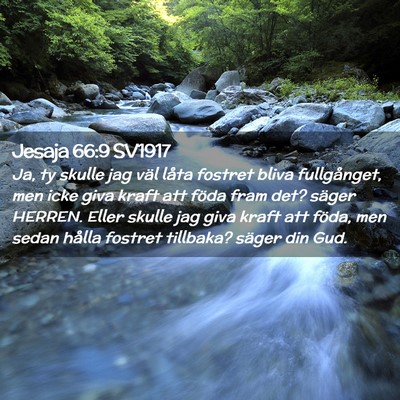 Picture 02 - Jesaja 66:9 SV1917 - Ja, ty skulle jag väl låta fostret bliva - Bible Verse Picture
