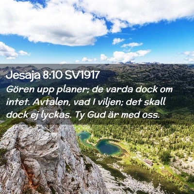 Picture 02 - Jesaja 8:10 SV1917 - Gören upp planer; de varda dock om intet. - Bible Verse Picture