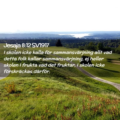 Picture 02 - Jesaja 8:12 SV1917 - I skolen icke kalla för sammansvärjning allt - Bible Verse Picture