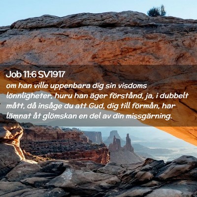 Picture 02 - Job 11:6 SV1917 - om han ville uppenbara dig sin visdoms - Bible Verse Picture