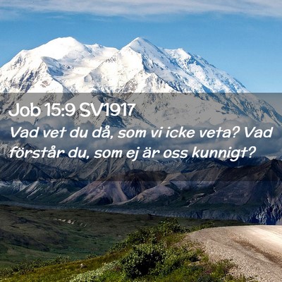Picture 02 - Job 15:9 SV1917 - Vad vet du då, som vi icke veta? Vad förstår - Bible Verse Picture