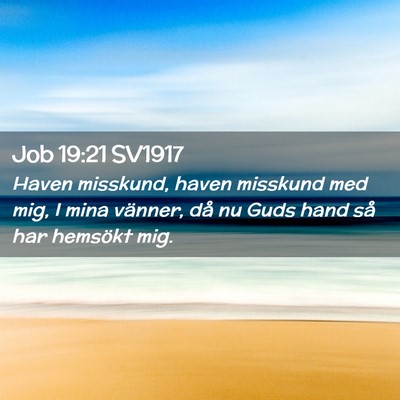 Picture 02 - Job 19:21 SV1917 - Haven misskund, haven misskund med mig, I mina - Bible Verse Picture
